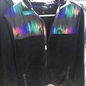 Muti color black filas jacket